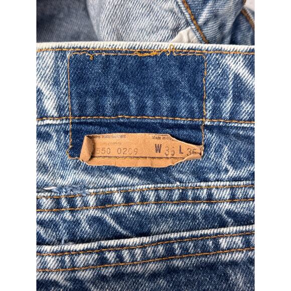 Vintage Levis Jeans 36 in x 28 in Mens 550 Made USA Acid Wash Denim - Picture 8 of 10